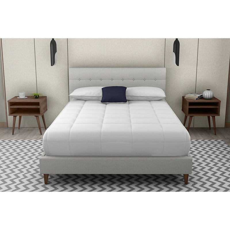 Frame Upholstered Bed With 2 Nightstands