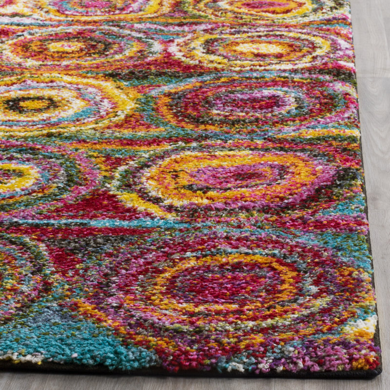 Gleno Performance Geometric Rug, Round 4'