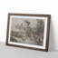 Horses by the Stream by Lang Shining - Framed Print-55641927-55641930