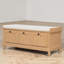 Banc de rangement relevable avec coussin et 3 tiroirs-126594286