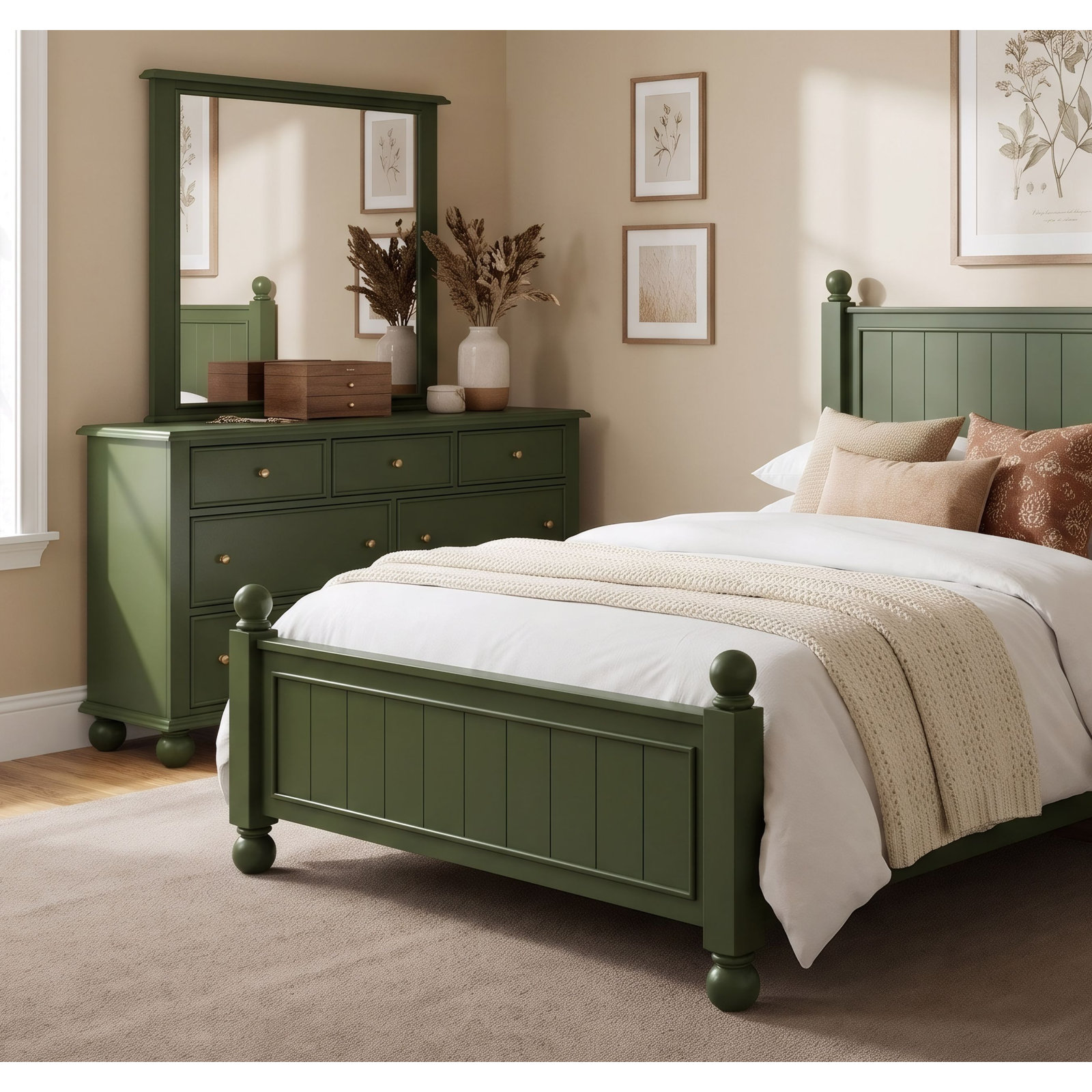 Selda 40" Mirror, Green