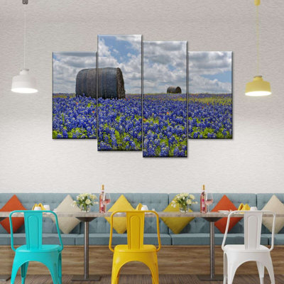 " Texas Bluebonnets " 4 - Pieces