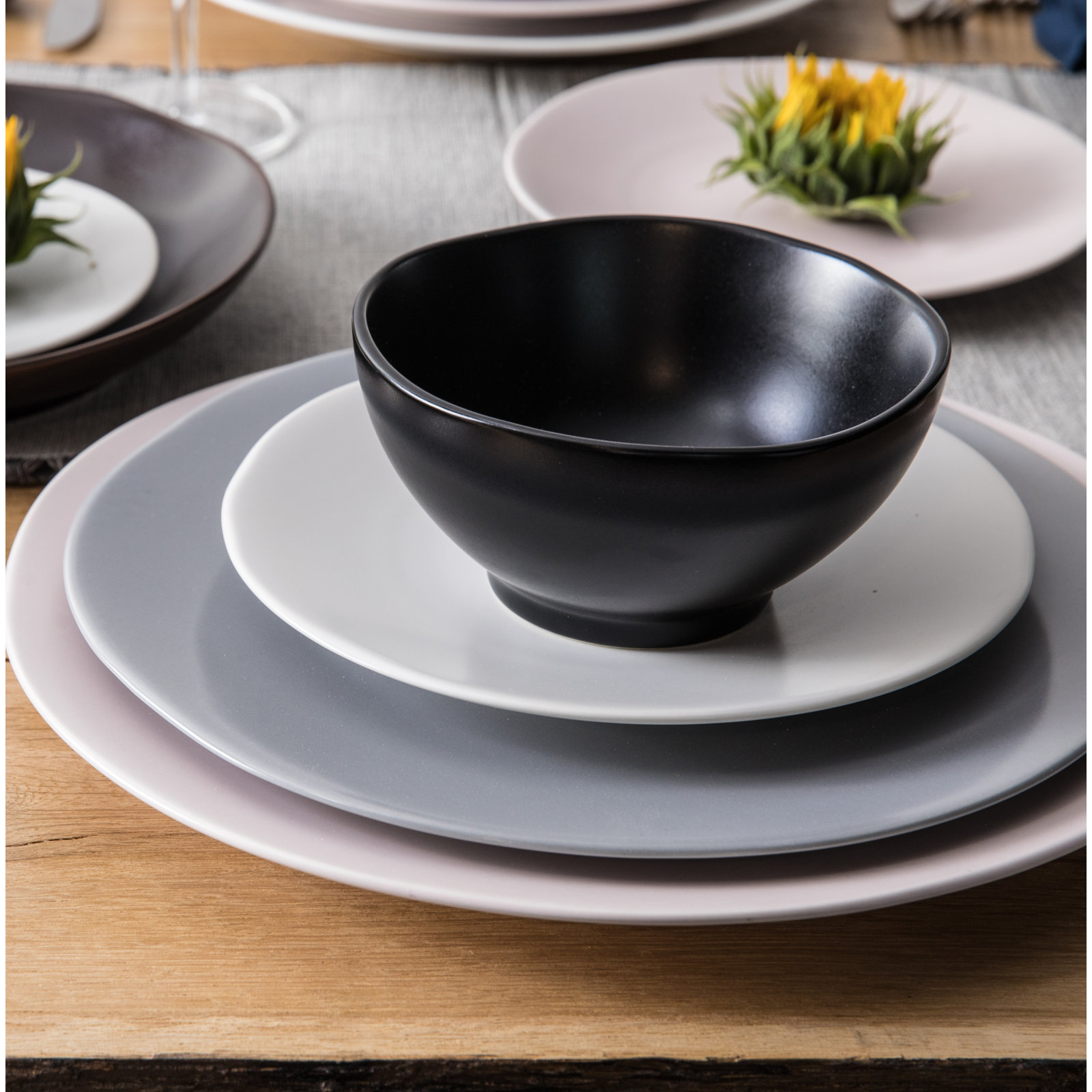 Heirloom Stoneware Rice Bowl, Charcoal