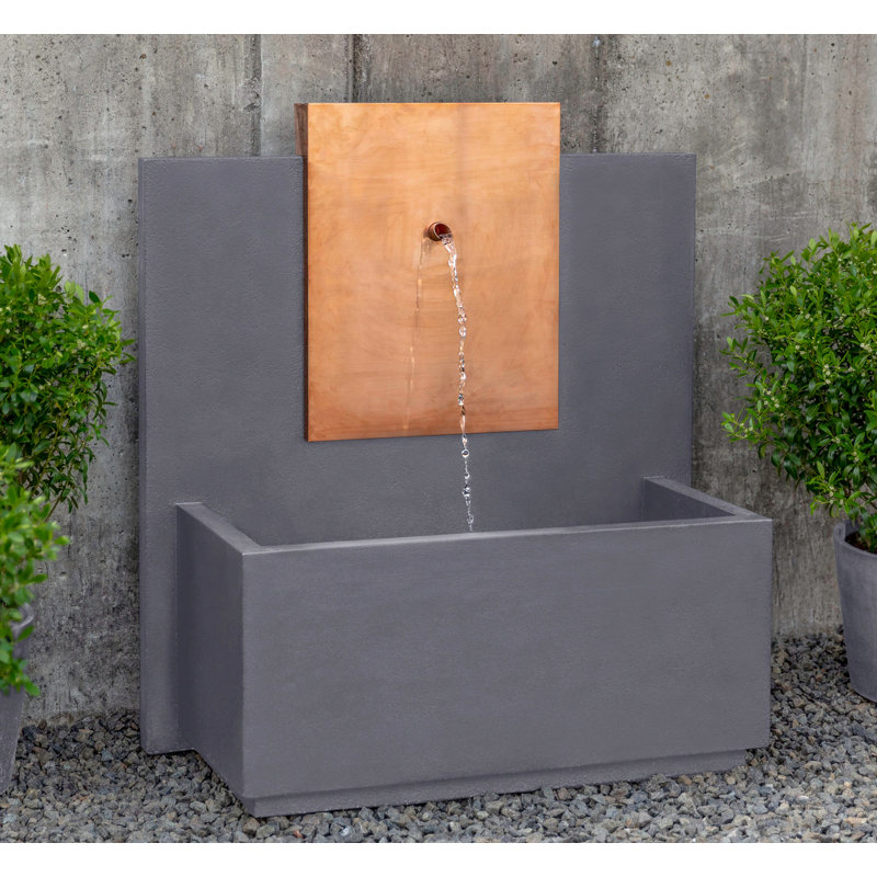 MC Series Hand Crafted Weather Resistant Floor Fountain, Lead Antique