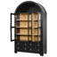 Armoire de rangement Novelle 72,8 po de style ferme moderne en bois d'ingénierie avec portes vitrées et étagères réglables-135784675