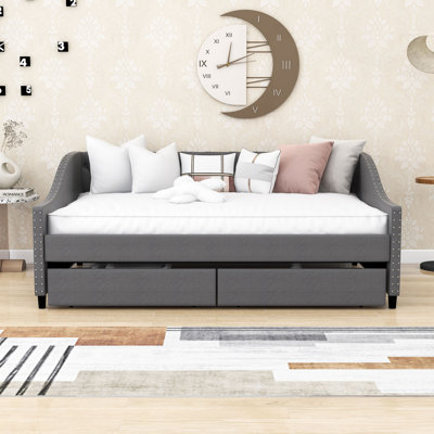 Thorndale Full Size 2 Drawers Upholstered Daybed by Wildon Home
