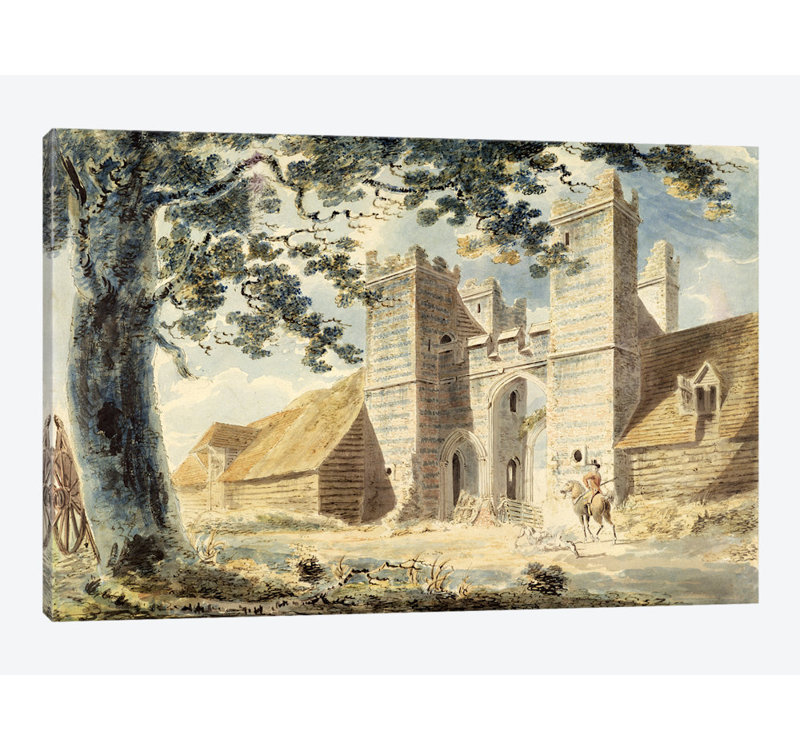 « haus de lion margate c. 1791 » par j.m.w. turner, reproduction sur toile, H 12 po x l 18 po x P 1,5 po, Toile tendue