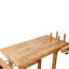 Banc de 40 po pour le travail du bois robuste, charge de 330 lb, poignée ajustable, bois d'hévéa, pour atelier de travail en bois 40 po, poids, idéal pour fabriquer des bijoux dans un espace extérieur