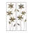 Metal Floral Gold Wall Decor with Gold Frame Set