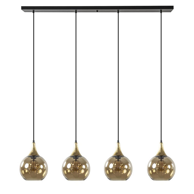 Callisto Black/gold 4-light Pendant, 4