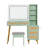 Boho Natural Rattan 43.3'' Wide Vanity With Led Mirror And Stool-1073375769