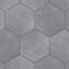 Hex industrielle de 8 1/2 po X 9-7 / 8 po Carreau en porcelaine d'aspect moderne-87777201