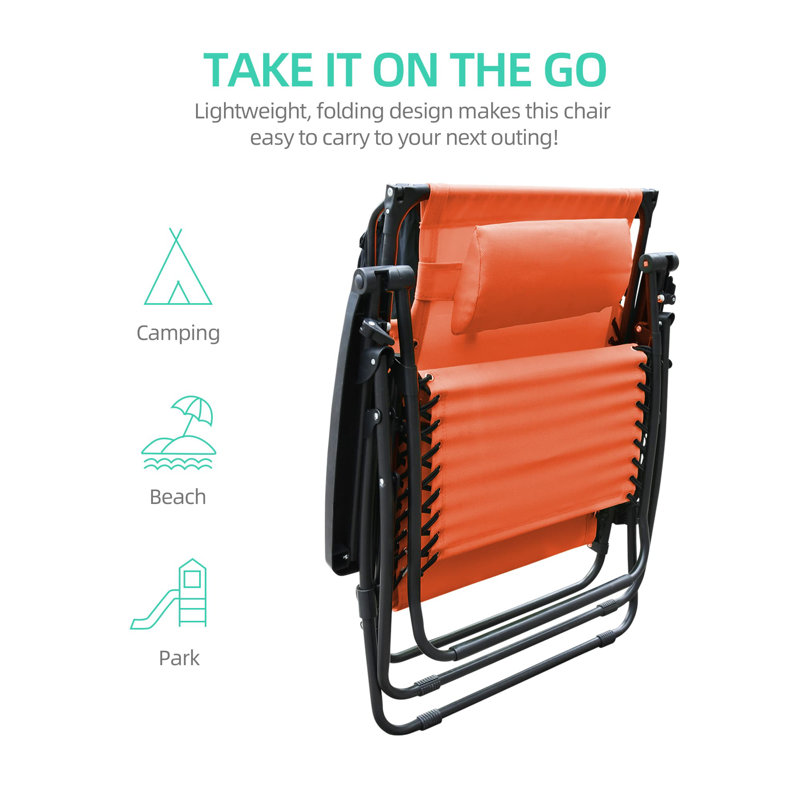 Fauteuil inclinable zéro gravité Ragland, Orange