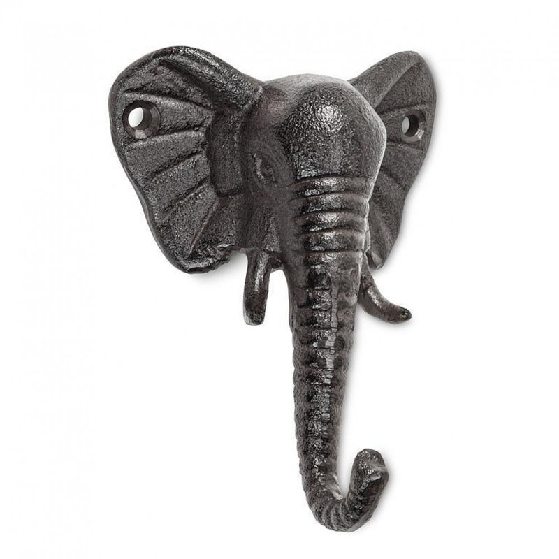 Crochet mural tête d'éléphant