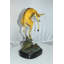 Statue de Tahmid sautant en bronze Impala - Taille: L 9 po x l 7 po x H 16 po.