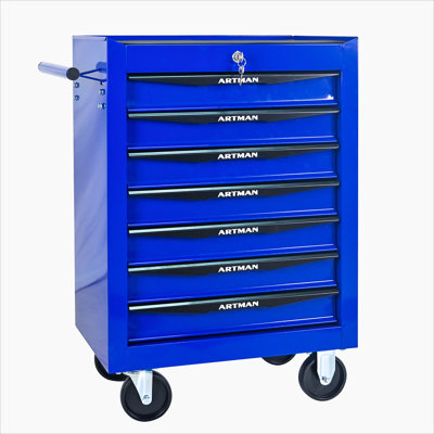 Rolling Metal Tool Chest with 7 Drawers, 20" 7-Drawer Tool Chest Cabinet with Ball Bearing Drawer Slides, Steel Tool Storage Box Organizer