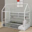 Lit simple en métal avec clôture et tablettes-2053740272