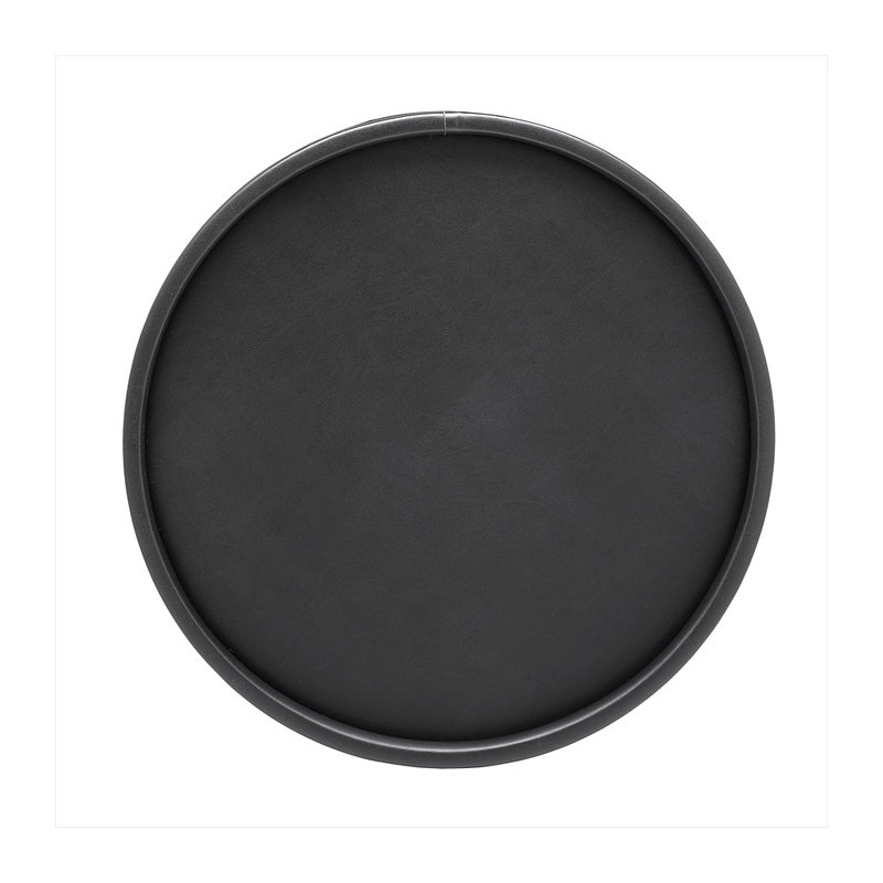 Plateau en similicuir de luxe Keeney, Noir