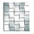 Abdurahman Glass 3D Dimensional Angled Geometric Silver Wall Mirror
