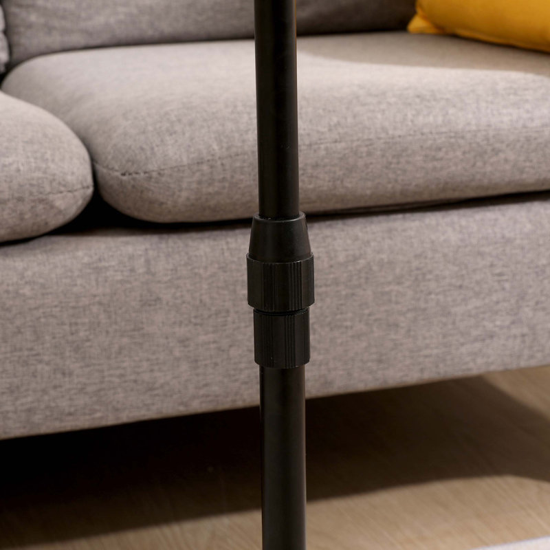 Sofa Side Table With Adjustable Height And Multiple Storage Options
