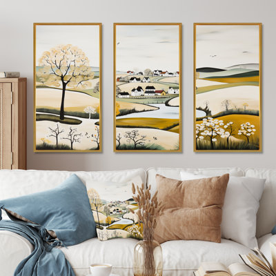 Modern Scandinavian Scenery Silence II - Modern Scandinavian Canvas Art Set