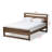 Julienn Brown Finish Solid Wood Slat Bed in King Size, 41.04'' H X 79'' W X 84.42'' L