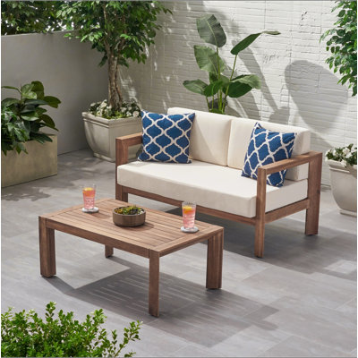 GENSER LOVESEAT & COFFEE TABLE