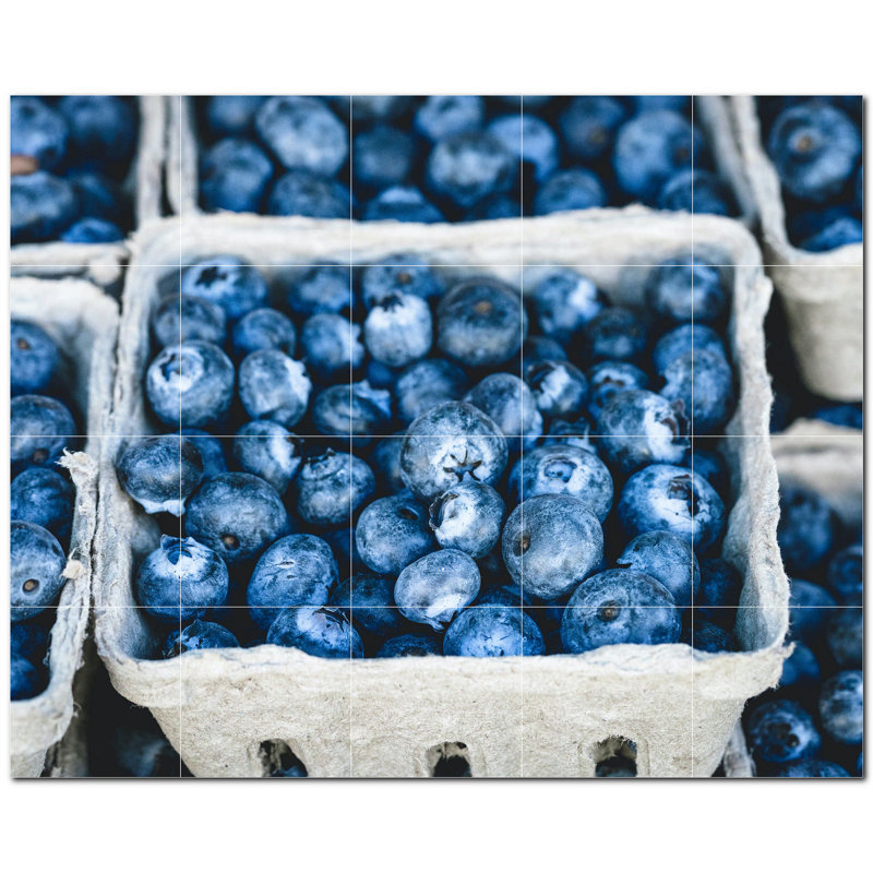 Panneau mural décoratif en céramique 12 po x 12 po Fruit Photo