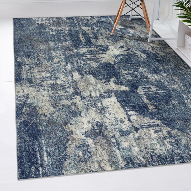 Contemporary Coastal Area Rug, Rectangle 8' x 10'