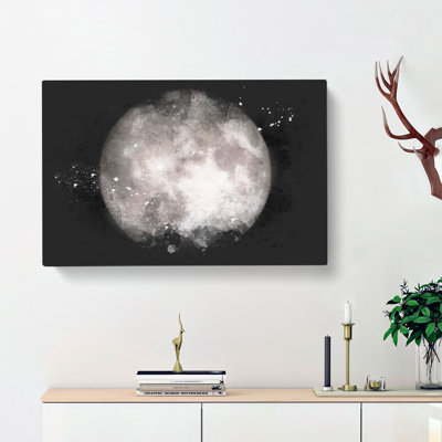 A Full Moon - Wrapped Canvas Painting