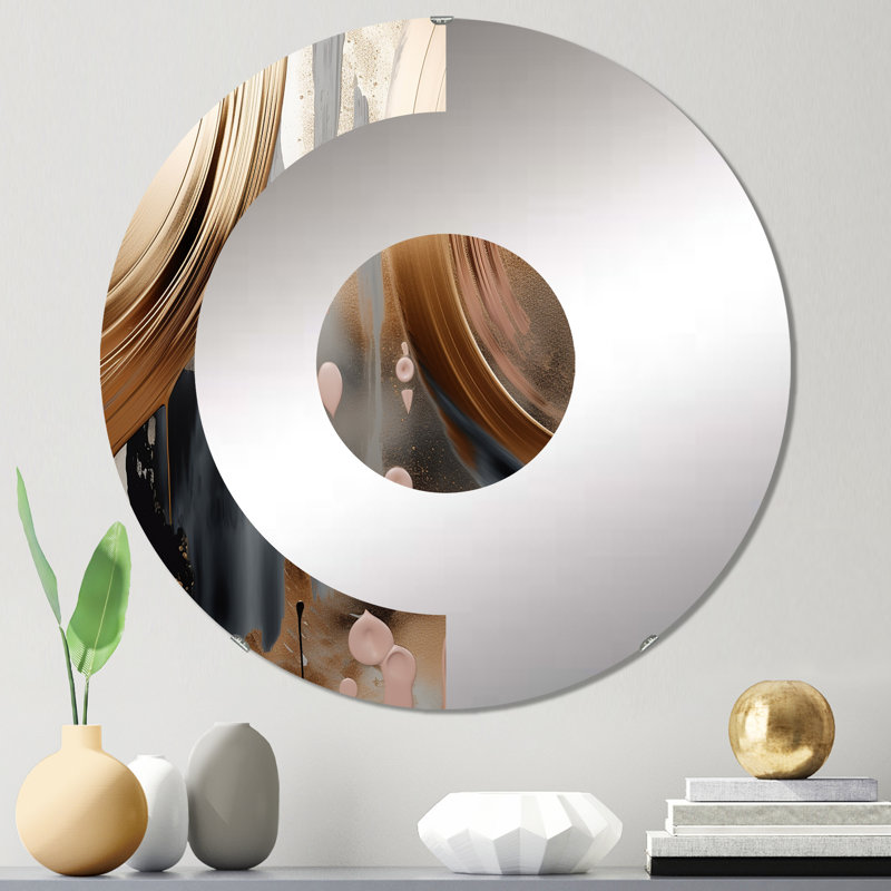 Pattersen - Miroir mural demi-cercle, 23,6 po x 23,6 po