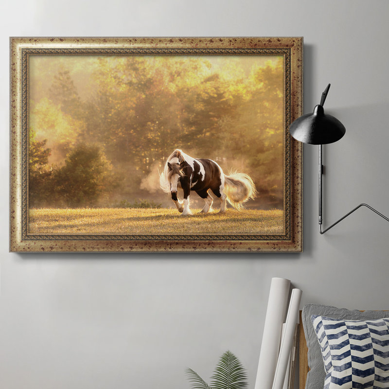 " Horse Motion III ", 16" H x 20" W, Gold