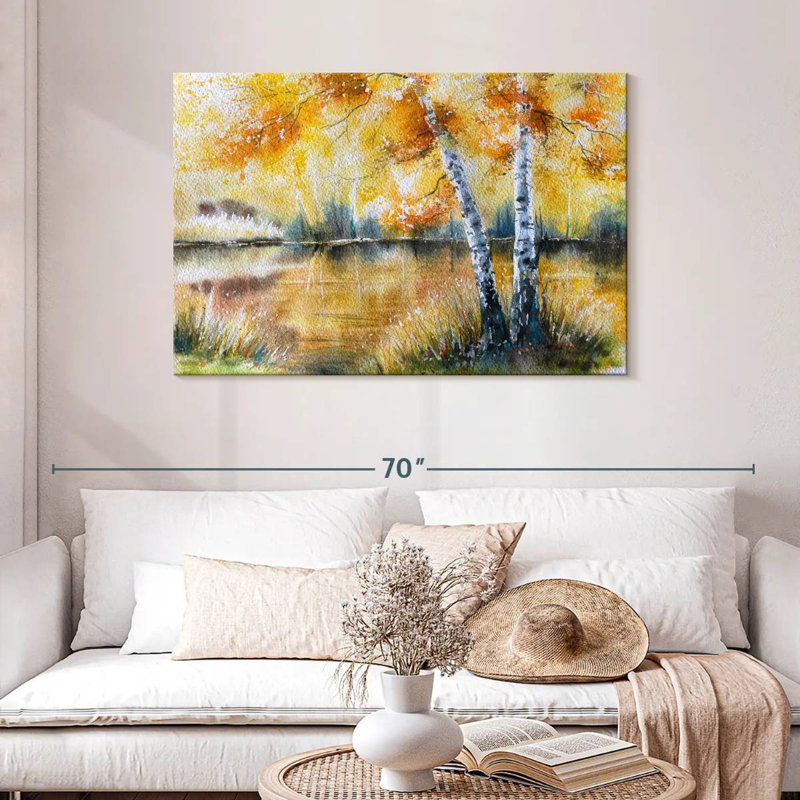 Bouleaux Alvord Golden Lakeside, H 30 po x l 45 po