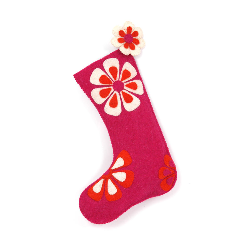 Flower Power Christmas Stocking
