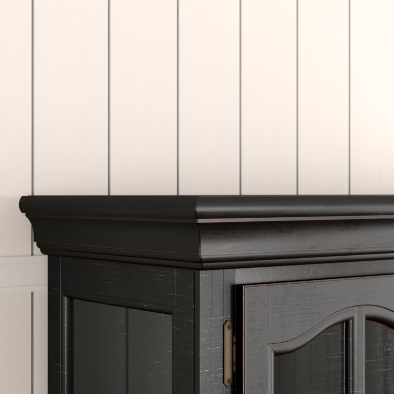 Vaisselier Ariyona, Noir antique / cerisier