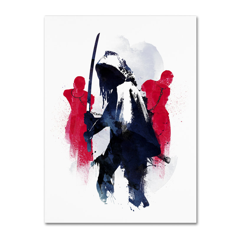 « michonne », reproduction d’art sur toile tendue, H 32 po x l 24 po x P 2 po