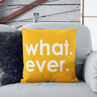 Whatever Yellow Scatter Cushion