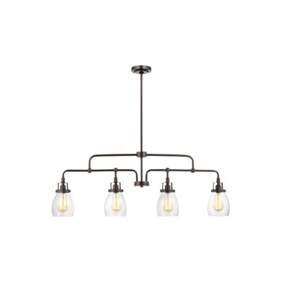 Luminaire suspendu pour îlot à quatre lumières Belton de Génération Lighting 