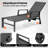 Leyburn Recliner Patio Aluminum Chaise Lounge with Table, Adjustable Backrest by an Air cylinder (3 piece Included)-823937984