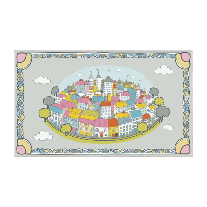 Tapis lavable East Urban Home, Rectangulaire 2 pi x 3 pi