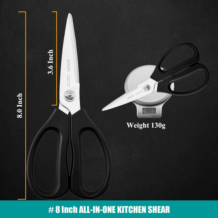 CHEFAMZ Kitchen Scissors,Stainless Steel Heavy Duty Kitchen Shears
