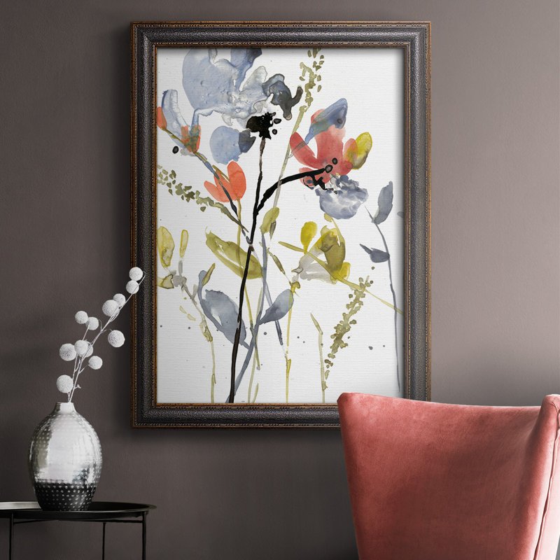 Toile encadrée Premium Flower Overlay II - prête à être accrochée, H 20 po x l 16 po x P 2,5 po