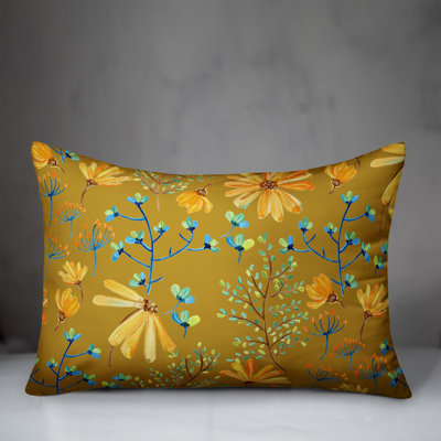  Floral Polyester Indoor/Outdoor Throw Pillow