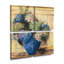 Ensemble de 4 panneaux muraux - Carol Rowan «Summer Hydrangea Blue Pot», art mural sur toile pour le salon, la chambre à coucher ou le bureau par Trademark Fine Art