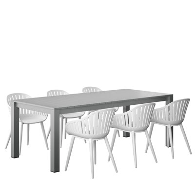 Anautica Rectangular 6 - Person Outdoor Dining Set