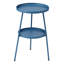Petite table d'appoint ronde à 2 niveaux pour patio, table basse en métal pour l'intérieur et l'extérieur, bleu-117192725