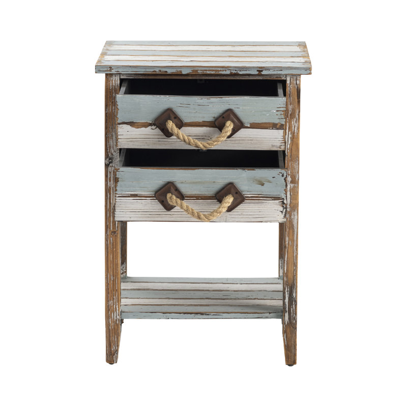 Swiftsure Solid Wood 2 - Drawer End Table