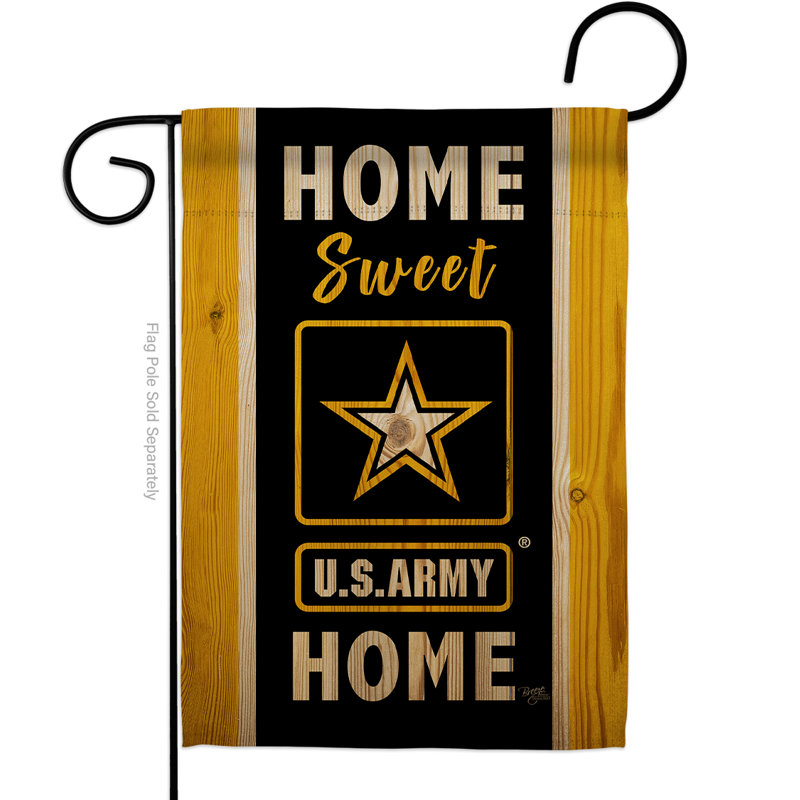 Couvre-lits en polyester 2 faces 18 x 13 po Home Sweet marine corps Drapeau de jardin, Armée