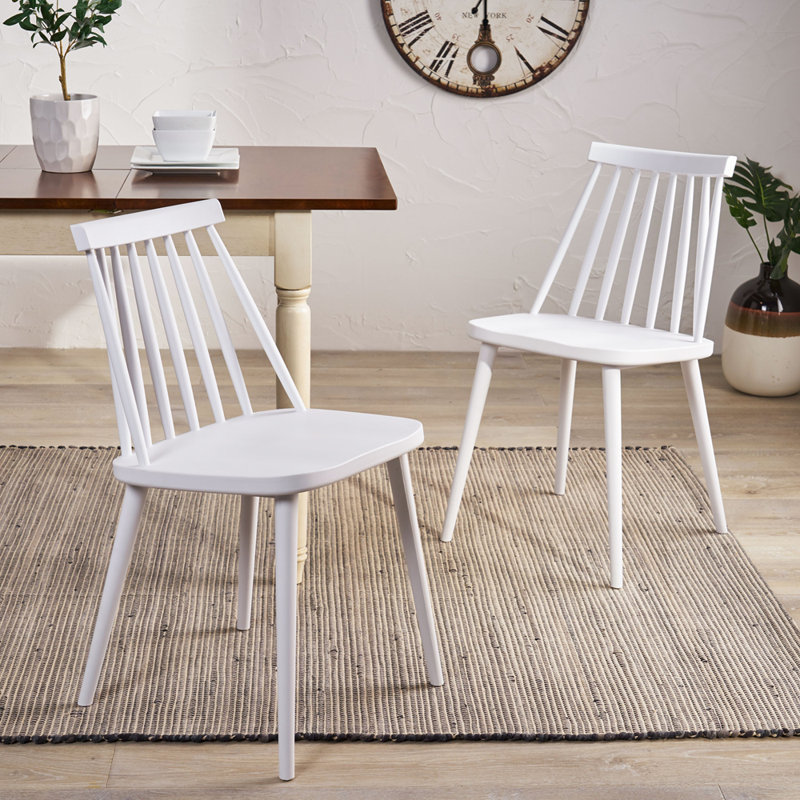 Farmhouse Spindle Back Dining Chairs with Durable Solid Wood Construction and Comfortable Seating for Rustic Charm