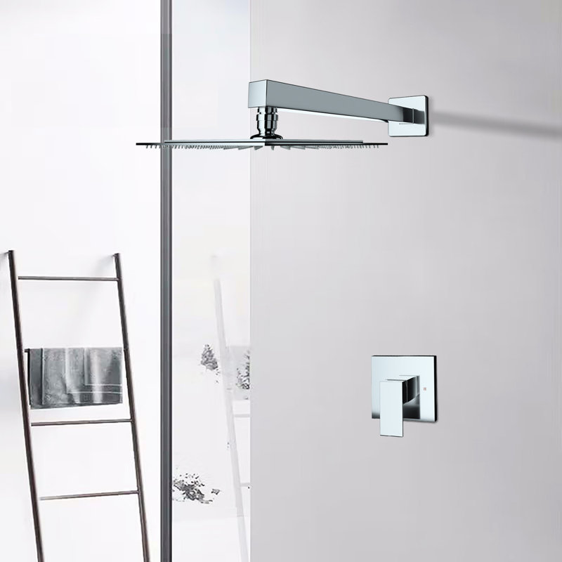 Wall Mounted Shower Faucet in Chrome plated (Valve Included)
